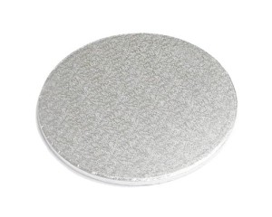 Podkład pod tort Decora srebrny okrągły 23 x 1,2 cm