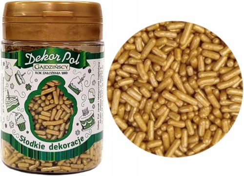 POSYPKA CUKROWA na ŚWIĘTA BOŻE NARODZENIE ŚWIĄTECZNE ZŁOTE PAŁECZKI 60g