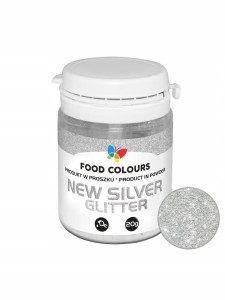 Barwnik Pyłek w proszku Food Colours 20 g 1 szt. srebrny