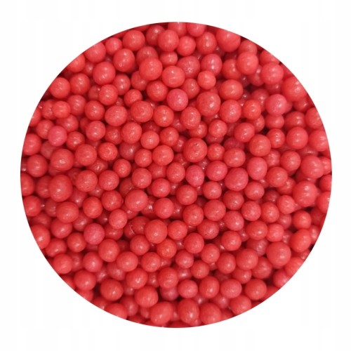 Perełki Maczki czerwone 2mm posypka cukrowa 60g
