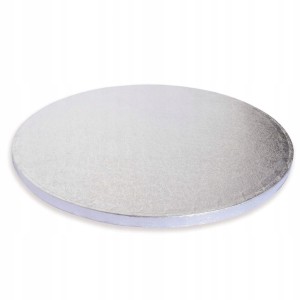 Podkład pod tort gruby srebrny 30 cm