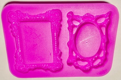 Forma silikonowa PC RAMKA średnia 4,5 x 6 cm 2 wzory