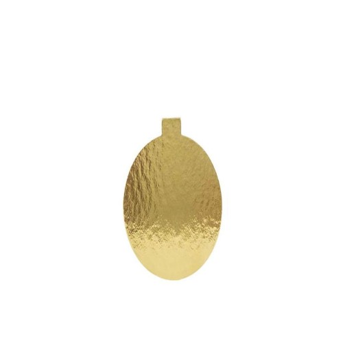 Tacka złota bankietówka owalna z rączką 10×6,5cm 20szt.