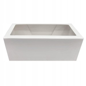 Pudełko na 2 MUFFINKI babeczki 18,5x9x7,5cm z Okienkiem BIAŁE
