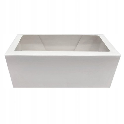 Pudełko na 2 MUFFINKI babeczki 18,5x9x7,5cm z Okienkiem BIAŁE