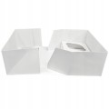 Pudełko na 2 MUFFINKI babeczki 18,5x9x7,5cm z Okienkiem BIAŁE
