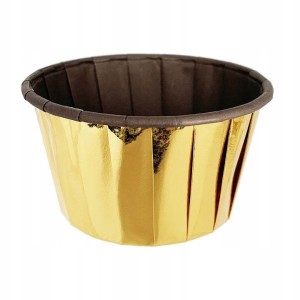 Papilotki Papierowe Foremki Na Muffinki Złoto Brązowa 50szt 5x4 cm