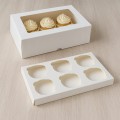 OPAKOWANIE BIAŁE NA BABECZKI Z OKIENKIEM I WKŁADKĄ PUDEŁKO NA 6 MUFFIN