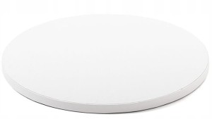 PODKŁAD POD TORT angielski piętrowy BIAŁY 23cm gruby 1,2cm