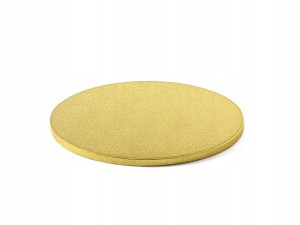 PODKŁAD POD TORT piętrowy gruby ZŁOTY 30cm x 1,2cm