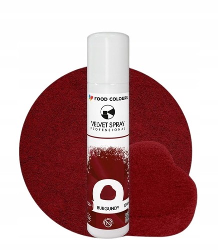 Barwnik w aerozolu (spray) Food Colours 100 ml 1 szt. Bordowy