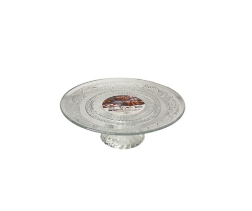Patera do ciasta tortu szklana średnica 25 cm wysokość 10 cm