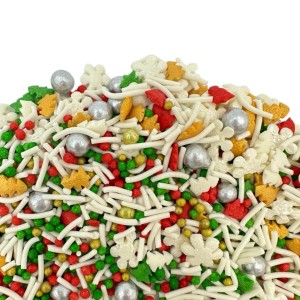 POSYPKA CUKROWA KONFETTI KOLOROWE ŚWIĘTA 20G ŚWIĄTECZNA DEKORACJA NA TORT