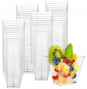 Pucharki Do Deserów Finger Food Pojemniki Na Deserki Piramida 60ml 25szt