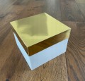 Pudełko karton do tortu złote wieko 30x30x25 cm