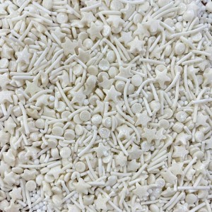 Posypka Konfetti PERŁOWA BIAŁA 1 kg Posypka cukrowa Do Dekoracji Słodkości