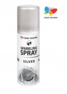 Barwnik w aerozolu (spray) Food Colours 50 ml 1 szt. srebrny