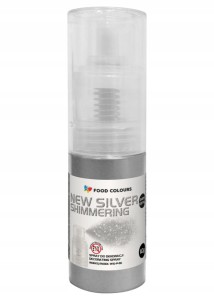 Barwnik w sprayu Pyłek z pompką METALICZNY Food Colours 10g SREBRNY
