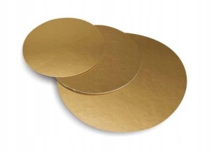 Podkład pod tort złoty bento 16 cm 5 szt.