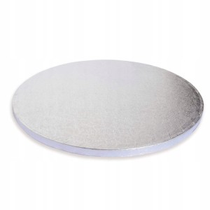 Podkład pod tort Decora okrągły srebrny 28 cm